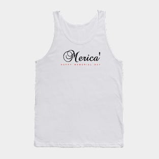 Merica' Black and Red Tank Top